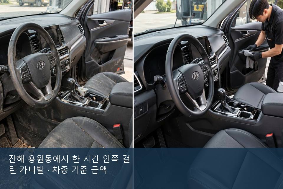 진해 용원동에서 한 시간 안쪽 걸린 카니발 · 차종 기준 금액